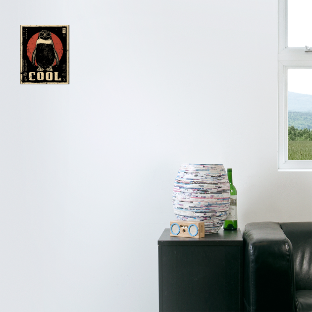 Penguin Vintage Cool Poster by TuncGK